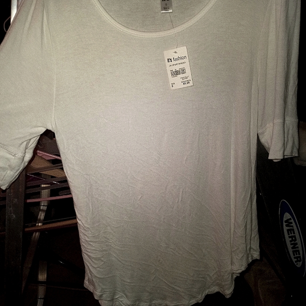 Women's white silk top